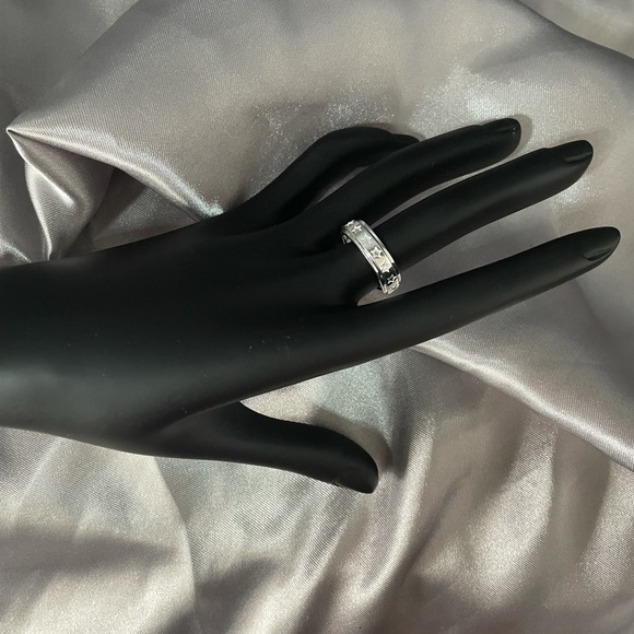 925 Silver star spinner ring - Picture 3 of 6